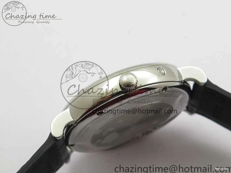 MIROTIME 0308 Vibrant Portofino IW459402 SS MKS 1:1 Best Edition White Dial on Black Leather Strap Miyota 7086